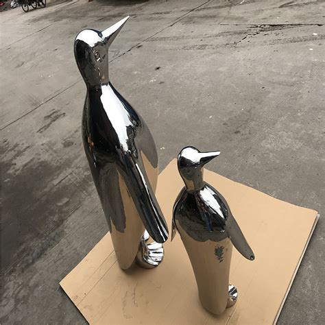 不锈钢公园动物企鹅 - 卓景雕塑公司
