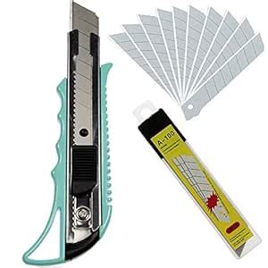 WEKOIL Utility Knives Retractable Box Cutter Blue,18mm Wide Snap Off ...