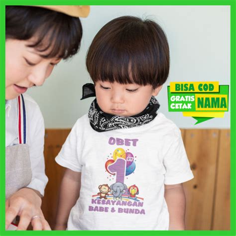 Jual Baju Kaos Ulang Tahun Ultah Birthday Anak Cewek Cowok BABA LILI ...