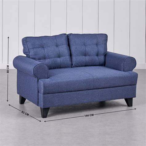 Buy Helios California Fabric 3+2 Seater Sofa Set - Blue from Helios by ...