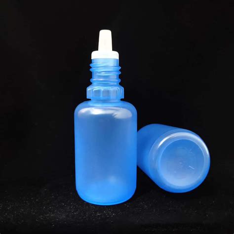 Blue Eye Drop Bottles - Squeezable Plastic Dropper Bottles