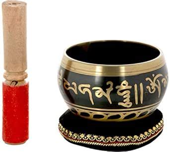 Exotic India Om Mani Padme Hum Singing Bowl with Embossed Buddha Inside ...