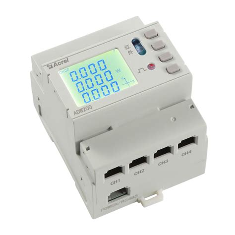 Acrel ADW200-D16-4S Rail Mount Meter With Optical Port Din Rail Kwh ...