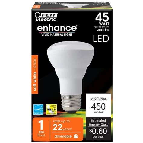 Feit Electric Enhance 45-Watt EQ R20 Soft White Medium Base (E-26 ...