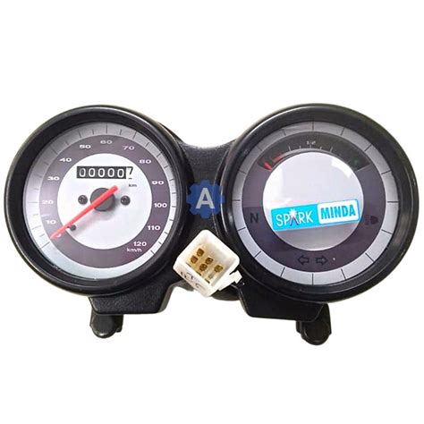 MINDA Analog Speedometer for Bajaj Platina 100 | 8 Pin with White Coup