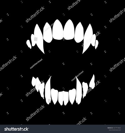 Male Vampire Fangs Drawing