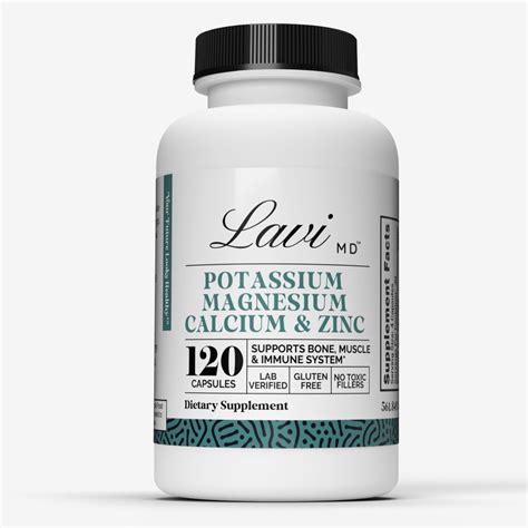 Amazon.com: Lavi MD Potassium Magnesium Zinc Calcium Supplement – Premium Support for Bone ...