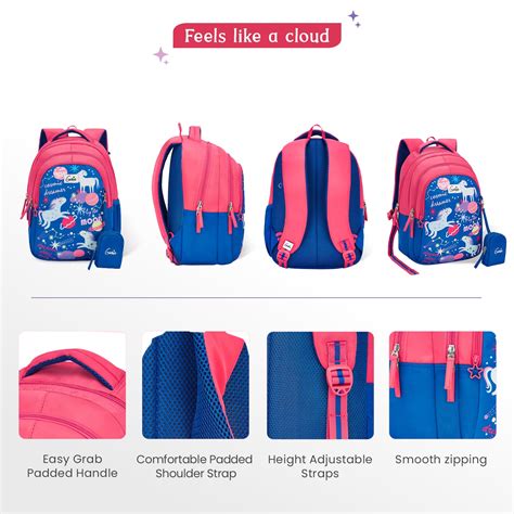 Buy Genie Unicornstar 20L Navy Blue Kids Backpack Online