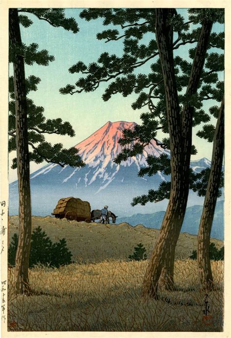 Mount Fuji Seen from Tagonoura - Kawase Hasui - Japanese Woodblock ...
