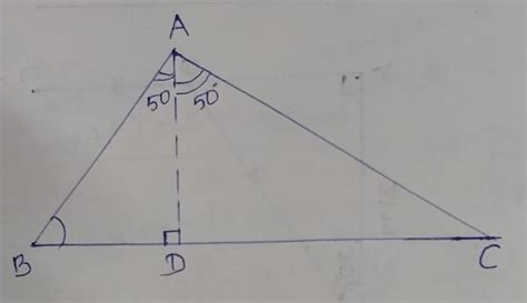 [Solved] in triangle ABC if angle A = 100, AD bisects angle A and AD is ...