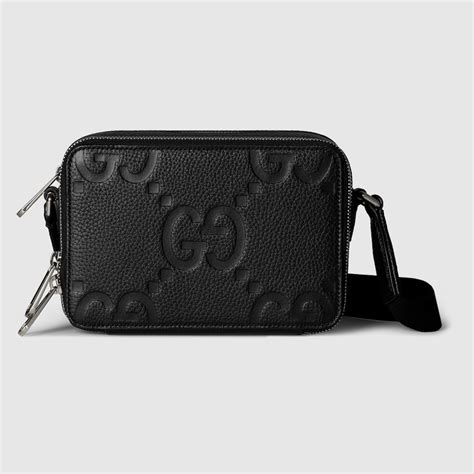 Minibolso con GG jumbo en piel negra | GUCCI® ES