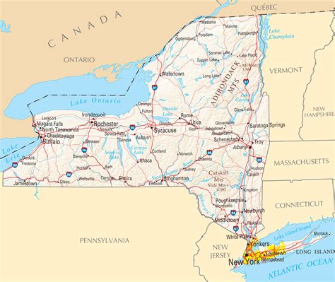 Canada Map Near New York