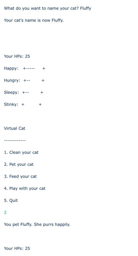 Virtual Pet Java Code Part 2 的图像结果