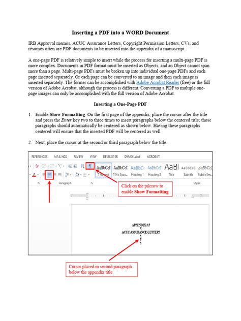 How to Add a PDF to a Word Doc 的图像结果