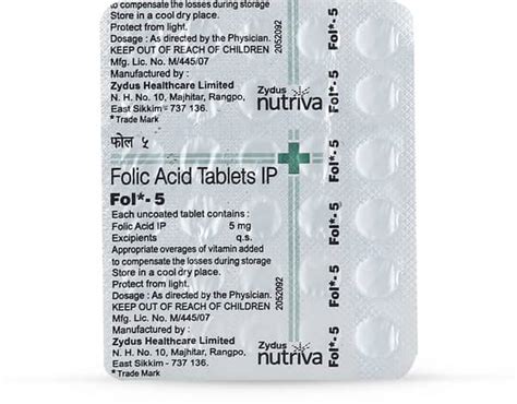 Fol 5 Tablet: Uses, Side Effects, Price, Dosage & More Info - PharmEasy
