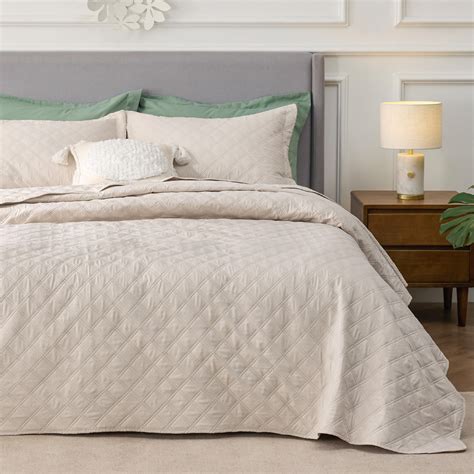 Bedsure King Size Quilt Set - Soft Ultrasonic Quilt King Size - Diamond ...