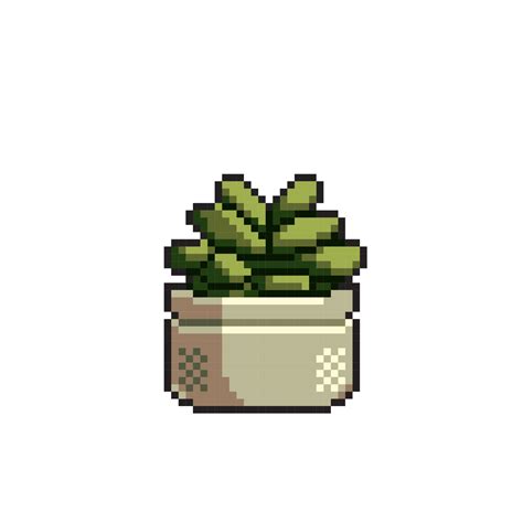 plant in the pot with pixel art style 22285092 Vector Art at Vecteezy