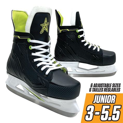 Future Stars Adjustable Ice Hockey Skates - Designed for junior sizes 3 ...