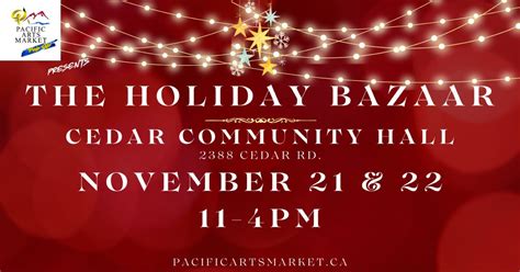 The Holiday Bazaar in Cedar 2026 Tickets, Cedar Community Hall, Nanaimo ...