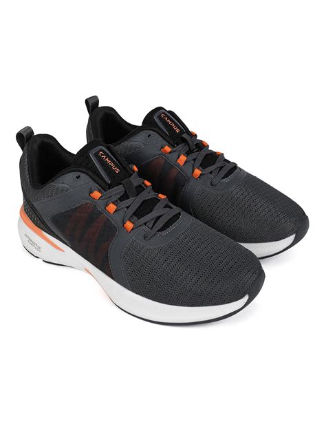 Buy Campus PEDRO Grey Orange Men's Running Shoes Online | Campus Shoes