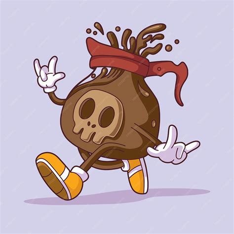 Coffee run cartoon illustration style | Premium Vector