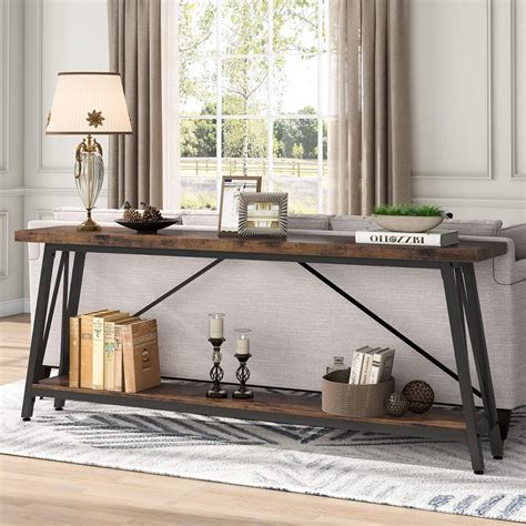 Tribesigns Industrial Extra Long Sofa Table for Hallway and India | Ubuy