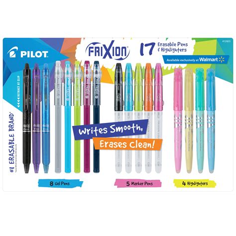 Pilot FriXion Assorted Erasable Gel Ink Pens; Markers, & Highlighters ...