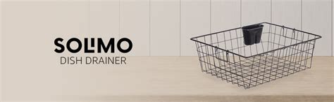 Buy Amazon Brand - Solimo Steel Dish Drainer with Cutlery Stand ...