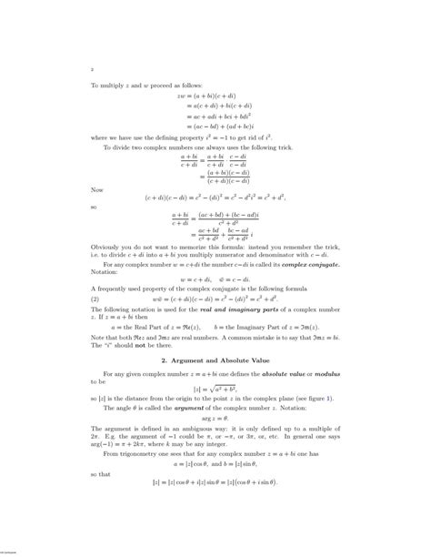Image result for Complex Numbers Short Notes