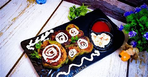 Sandipta Sinha দ্বারা ক্যাপ্সিকাম মাশালা টিক্বি (Capsicum Masala Tikki ...