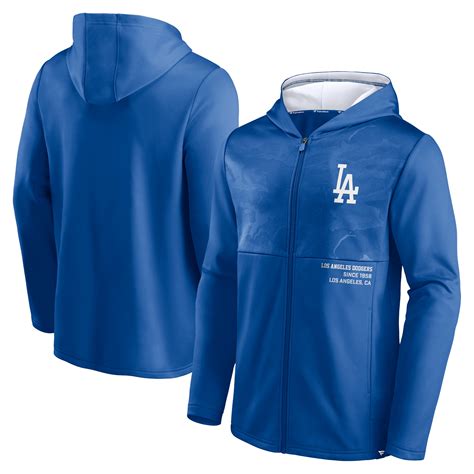 Men's Los Angeles Dodgers Fanatics Royal Primary Logo Full-Zip Hoodie