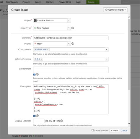 Creating JIRA Ticket Tutorial 的图像结果