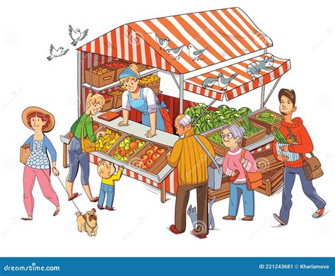 Local Market Cartoon 的图像结果