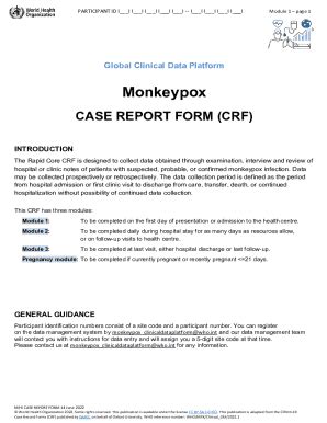Fillable Online apps who Global clinical data platform for monkeypox ...