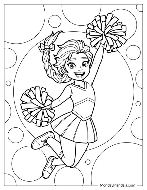 Cheerleading Coloring Sheets Printables