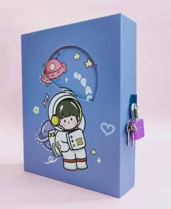 Bodhee Tree Space Themed Small Lock Diary for Kids A6 Diary with Lock ...