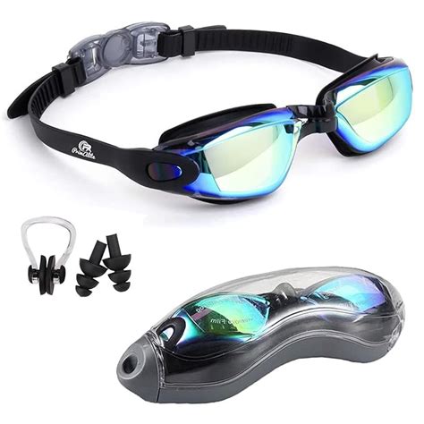 Buy Primalite Swimming Goggles Mirrored- 3 Sizes Replaceable Nose ...