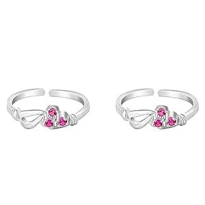 GIVA 925 Silver Scarlet Charm Toe Rings | Toe Rings for Women and Girls ...
