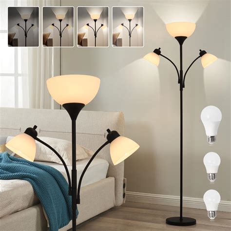 GDRKNP 3 in 1 Lamps for Living Room, Floor Lamp with 2 Adjustable ...