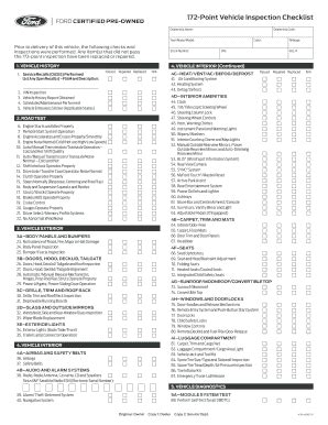 Vehicle Inspection Checklist - Fill and Sign Printable Template Online
