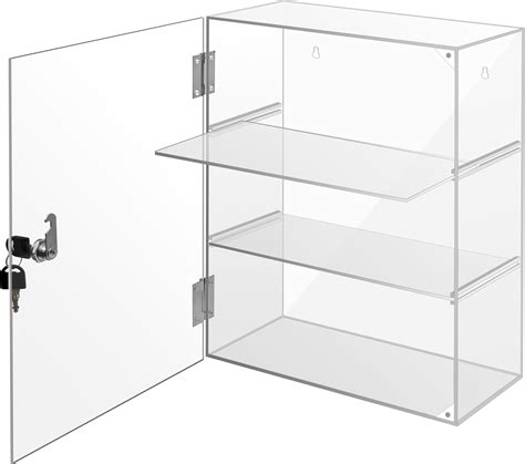 Amazon.com: Locking Display Case, Removable 3-Tier Acrylic Display Case ...