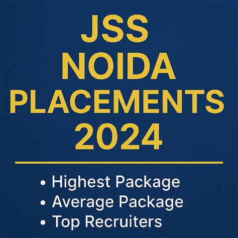 JSS Noida Placements 2024: Highest Package, Average Package, Top ...