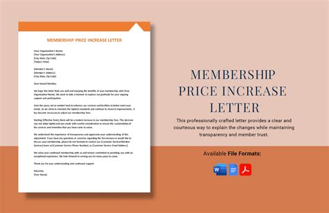 Price Increase Letter Format
