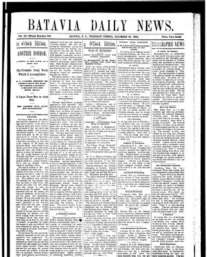 Batavia Daily News Historical Archive | OldNews™