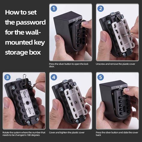 Key Lock Box, Exterior Outdoor Waterproof Hide Wall Mounted Key Safe ...