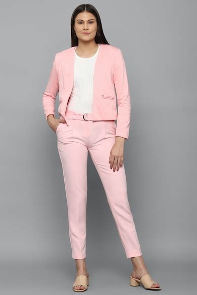 Buy Women Pink Solid Casual Blazer Online - 792235 | Allen Solly
