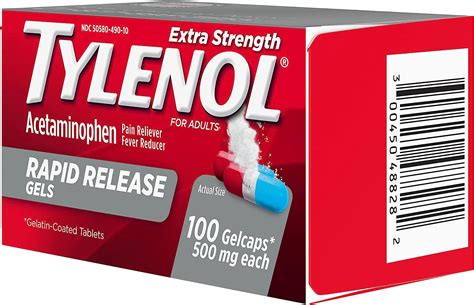Buy Tylenol Extra Strength Acetaminophen Rapid Release Gels, Pain ...