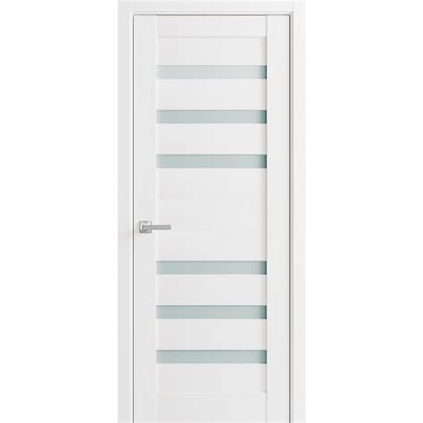 Solid French Door Frosted Glass 30 x 80 inches | Quadro 4266 White Silk ...