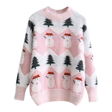 Christmas Sweaters for Women Snowflake Graphic Knitted Sweater Winter ...