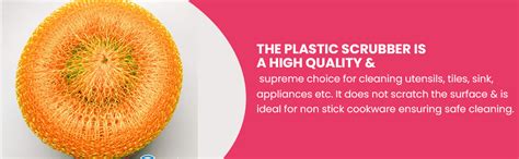 Red Crush Nylon Scrub Pads Non Stick Cookware Utensils Juna for Dish ...